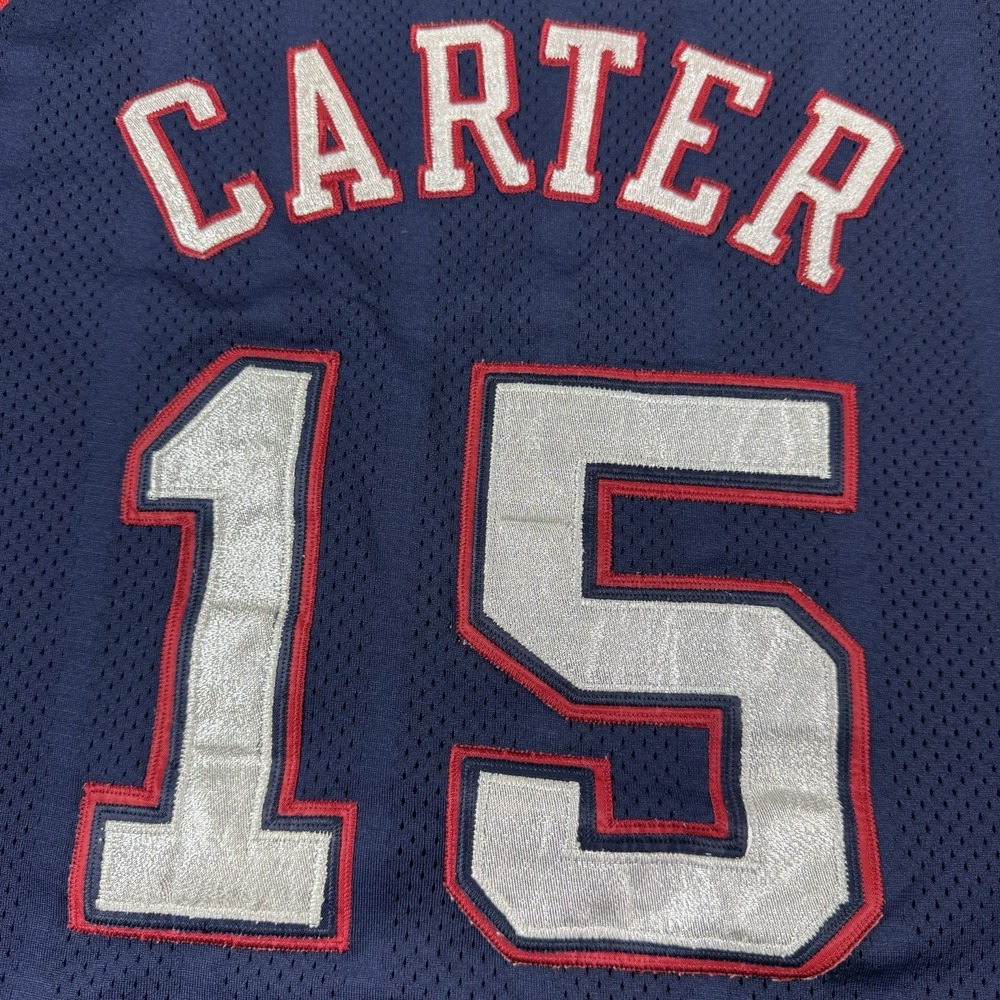 VTG Reebok NBA New Jersey Nets #15 Vince Carter Authentic Stitched Jersey Sz 50 - Picture 7 of 9